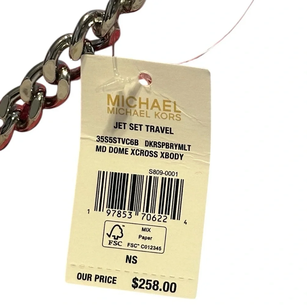 Michael Kors Jet Set Travel Medium Color-Block Signature Logo Dome Crossbody